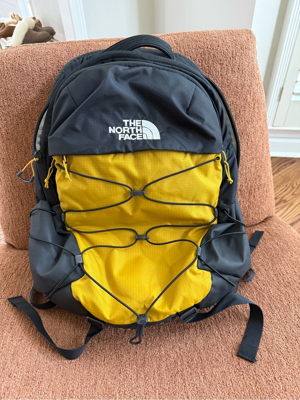 The North Face Borealis Unisex Black and Yellow Outdoor Backpack